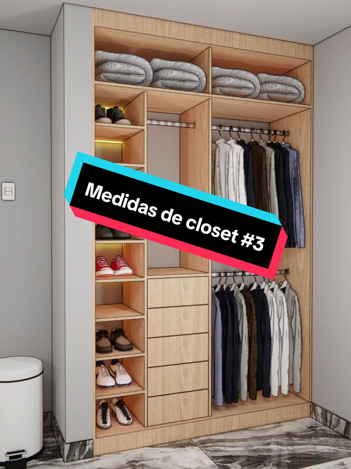 Saquemos las medidas de este closet que está disponible en nuestro perfil. Medidas listas de enviar a cortar. #closet #despiece #melamina #carpinteroperfecto 