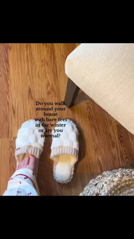 Barefoot? In this economy? #trending #slippers #slipperschallenge #cozy
