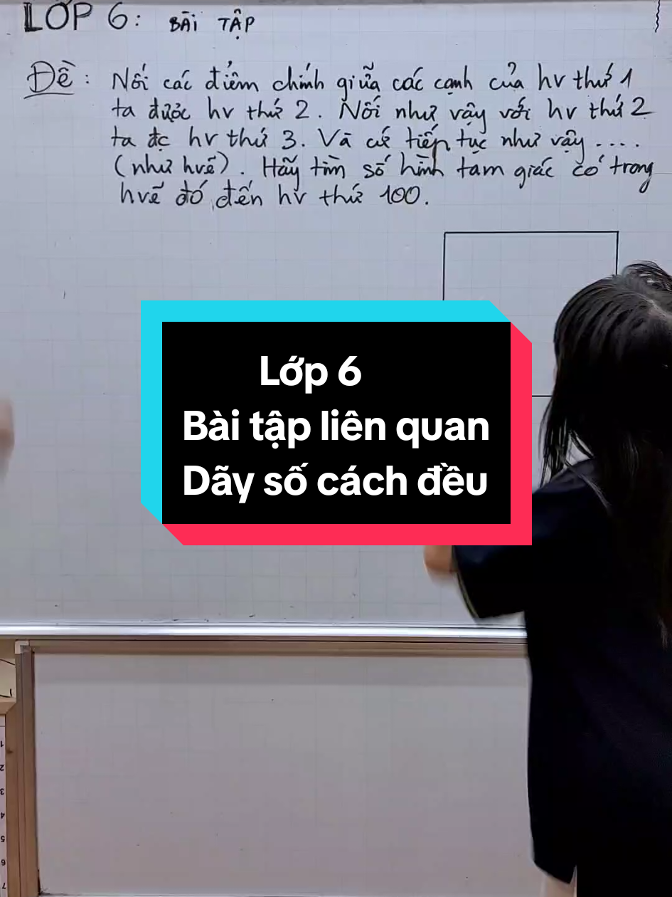 Toán lớp 6 - Bài tập liên quan dãy số cách đều#LearnOnTikTok #maths #thaygiangtoan 