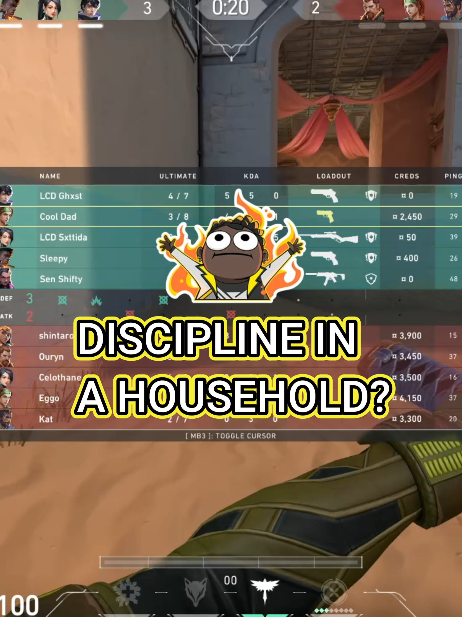 COOL DAD ON DISCIPLINE #GamingOnTikTok #cooldadvalorant #Valorant