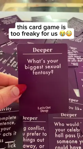 this card game is so freaky 😭 #couples #Relationship #giftideas #ValentinesDay #cardgame #cards #freaky #letsgetdeep #fyp 
