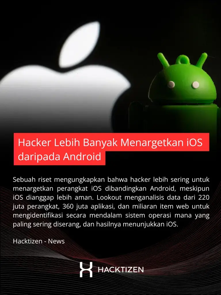 Hacker lebih banyak menargetkan iOS daripada Android! #iphone #apple #hacker #ios #android #fyp 