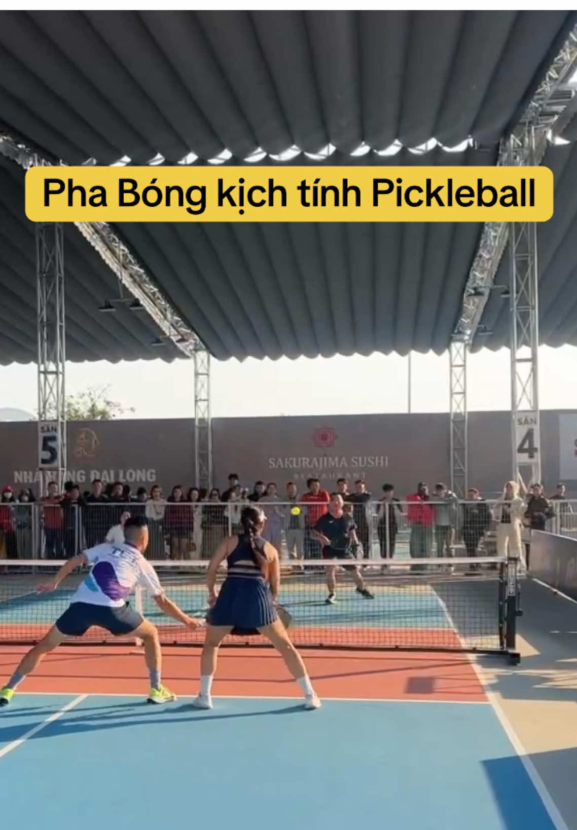 Pha bóng kịch tính trong trận Open đôi nam nữ ,đòi hỏi sự phản xạ tốt và khéo léo ✅ #hightlight #pickleballhalong #halongpickleball #gaixinhpickleball #halongstar #top1pickleball #nữpickleball #chơipickleball #jupypickleball #dstgr 