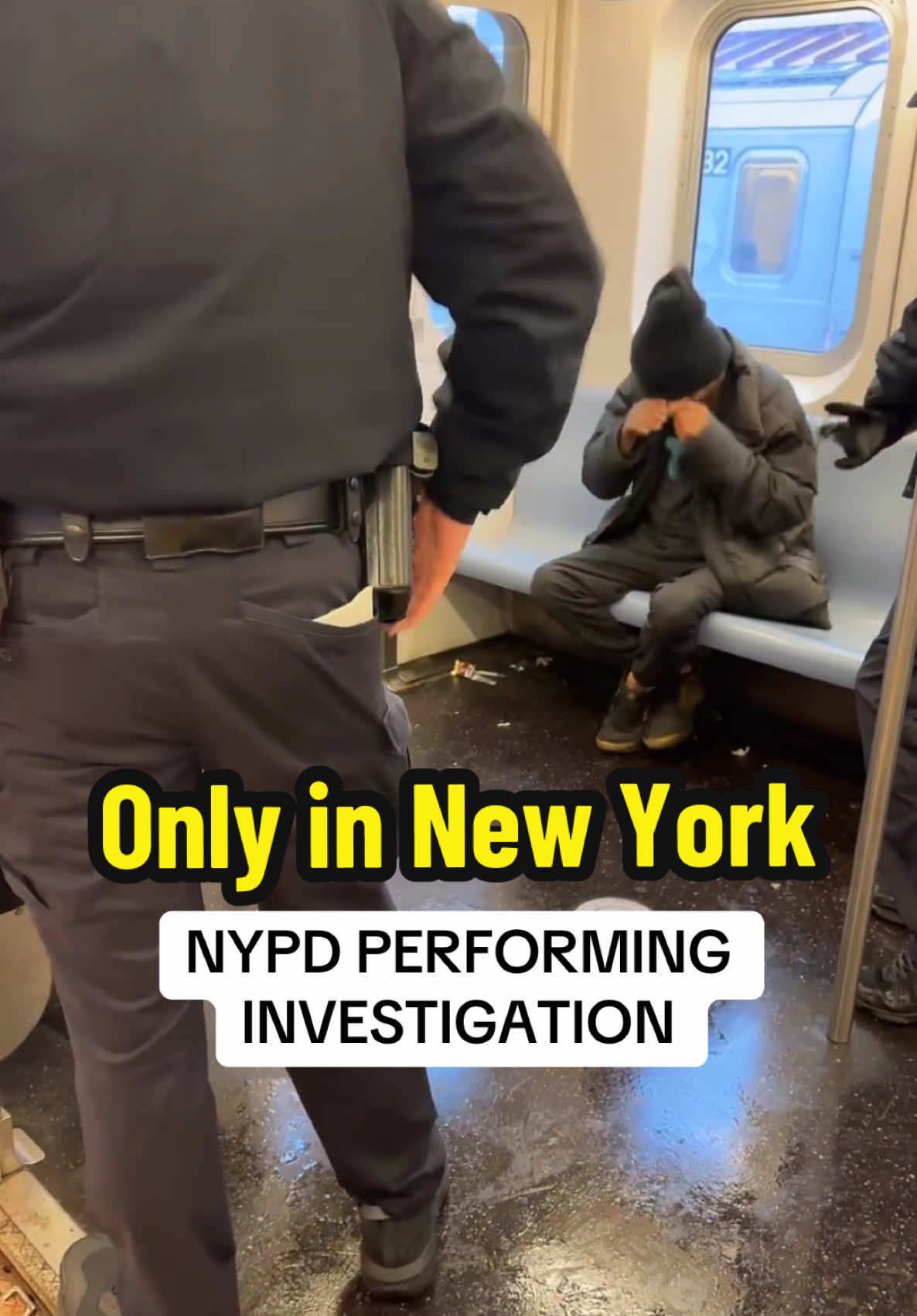 NYPD stop 7 train to perform investigation. #congestionpricing #nypd #nycsubway #whatisnewyork 