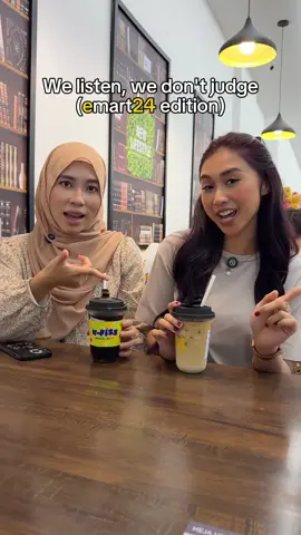 We listen, we don’t judge ✨ Especially when it’s with bestie and emart24 snacks🍫 Because let’s be real, we don’t go low when it comes to emart24! 🛒🔥 #emart24 #emart24my #conveniencestore #koreanfood #streetfood #Foodie #yearofemart24 #relatable #bestie #listen #judge #coffeebreak #welistenwedontjudge
