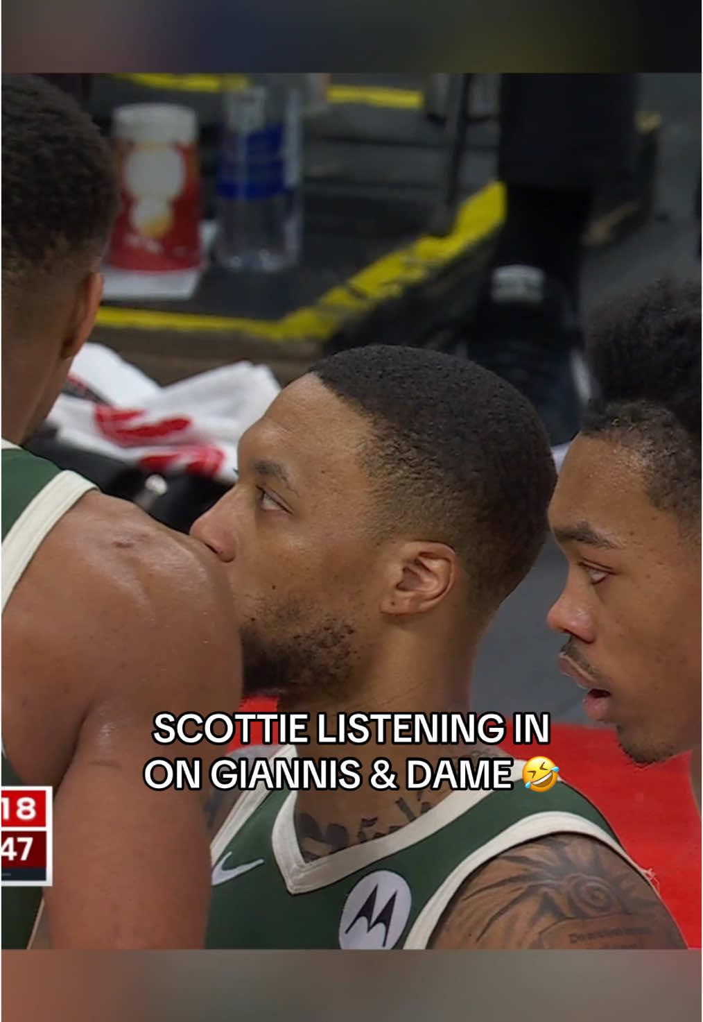 Scottie wanted in on the convo 😂 #NBA #basketball #scottiebarnes #giannisantetokounmpo 