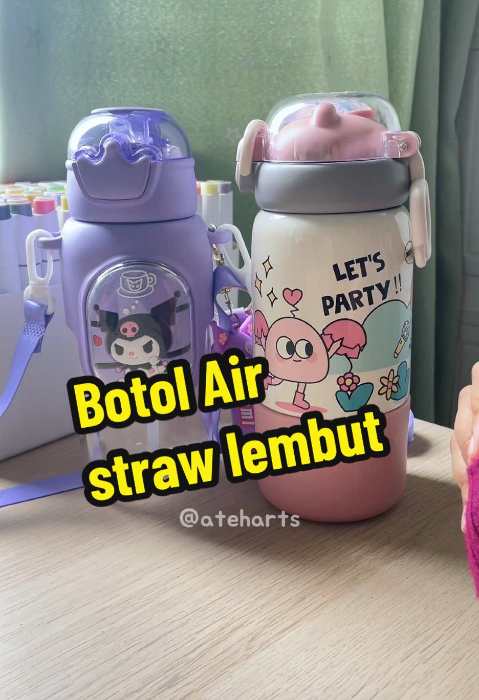 Replying to @mygirlz2 sebelum ni bukan straw lembut .. yg contoh daam video ni straw lembut sesuai untuk anak kecil. tak lukakan mulut 😊 #botolair #thermosbudak #botolminum #reviewateharts 