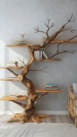Tree Bookshelf - Tree of knowledge  #interiordesign #spryinterior  #interior #interiordecor #luxurylifestyle #aesthetic #elegantdesign #cozyhome #interior4you #neutraldecor #rustic