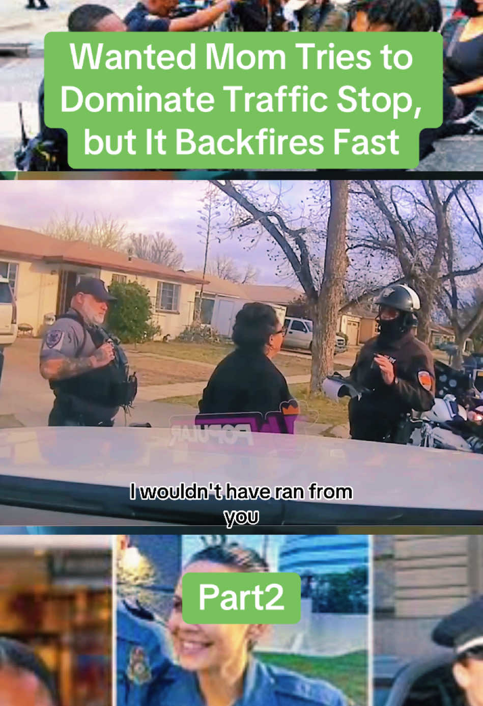 Wanted Mom Tries to Dominate Traffic Stop, but It Backfires Fast#policeofficer #copshow #copsoftiktok #viral #fypシ #foryou 