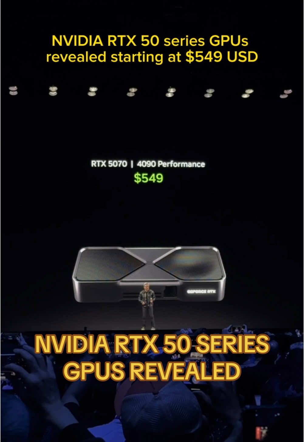 The NVIDIA RTX 50 series GPUs have been revealed starting at $1,109 AUD for the 5070! #NVIDIARTX50 #RTX5070 #RTX5080 #RTX5090 #NVIDIARTX5080 #GPU #CES2025