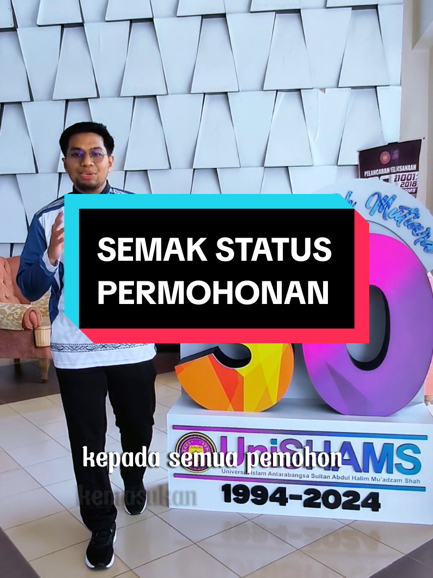 Semak status permohonan anda sekarang! layari www.unishams.edu.my pilih permohonan>semak permohonan #JomMasukUniSHAMS  #UniSHAMS_DestinasiPengajianPilihanAnda  #UniSHAMS_WadiKecemerlanganUmmah  #UniSHAMSdiHati  #CordobaOfKedah  #intake2025 