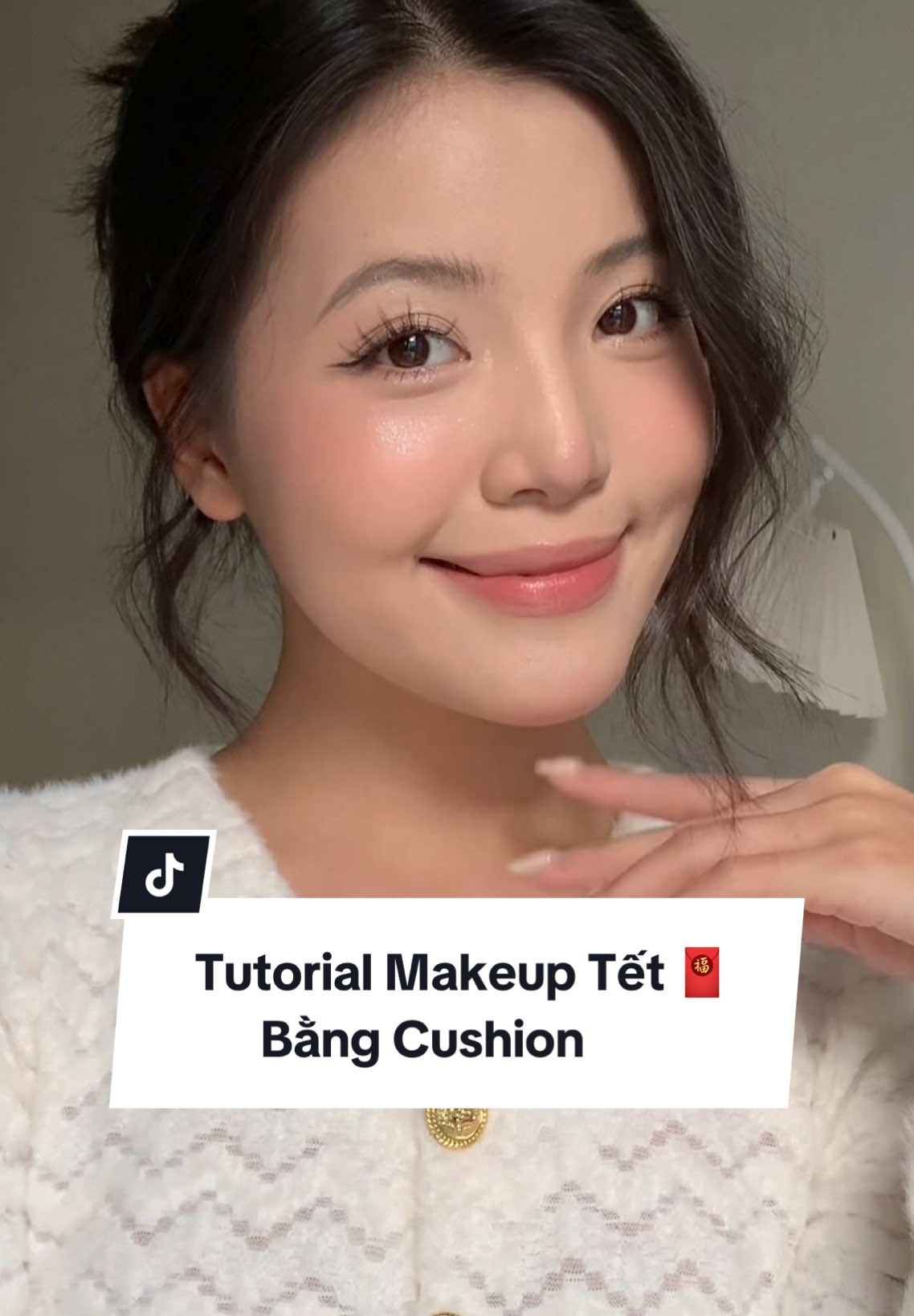 Trả lời @Mylove 92 Makeup Tết bằng Cushion cho người mới bắt đầu 🧧 #thuchiendaily #tutorialmakeup #makeuptet #aprilskin #cushion #hocmakeup 