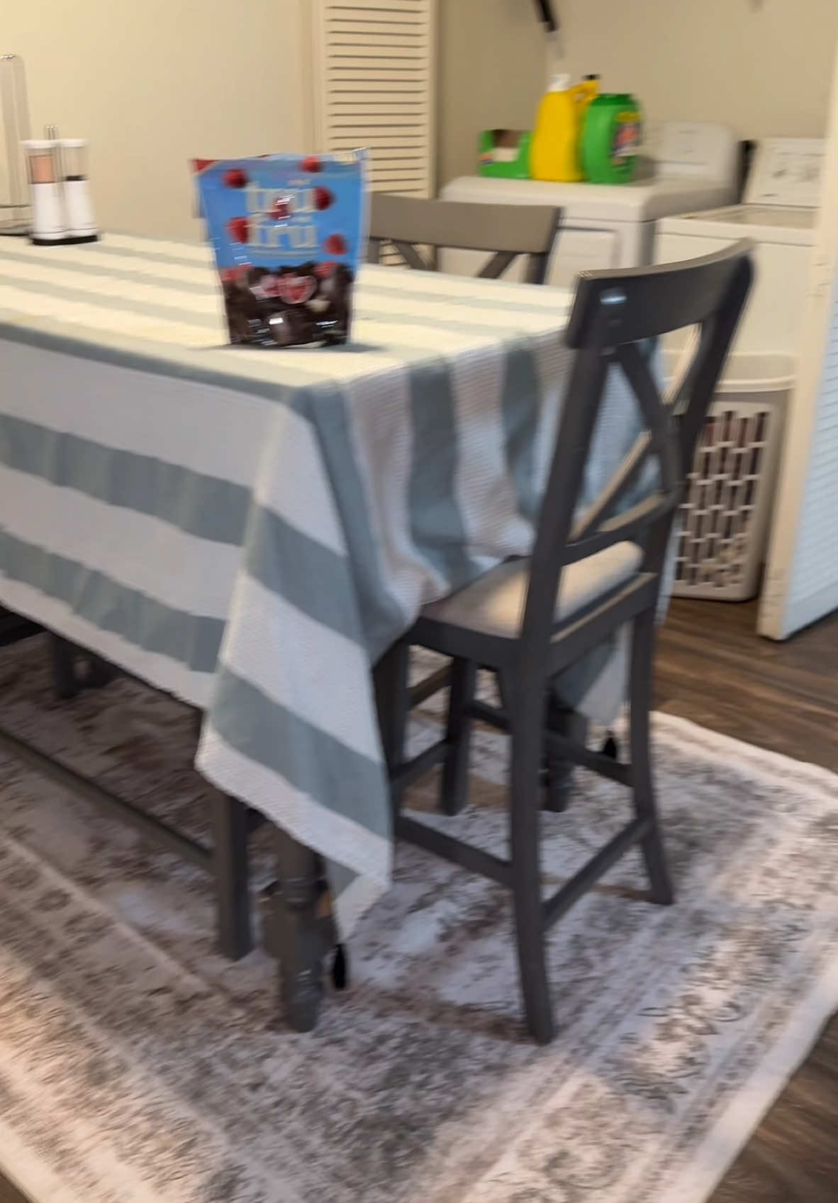 Wasn’t sure this would work but I love it 🥰 @PureCozy  #fypシ゚viral #tiktokshopfinds #rugs #homedecor #diningtabledecor #washablerugs 