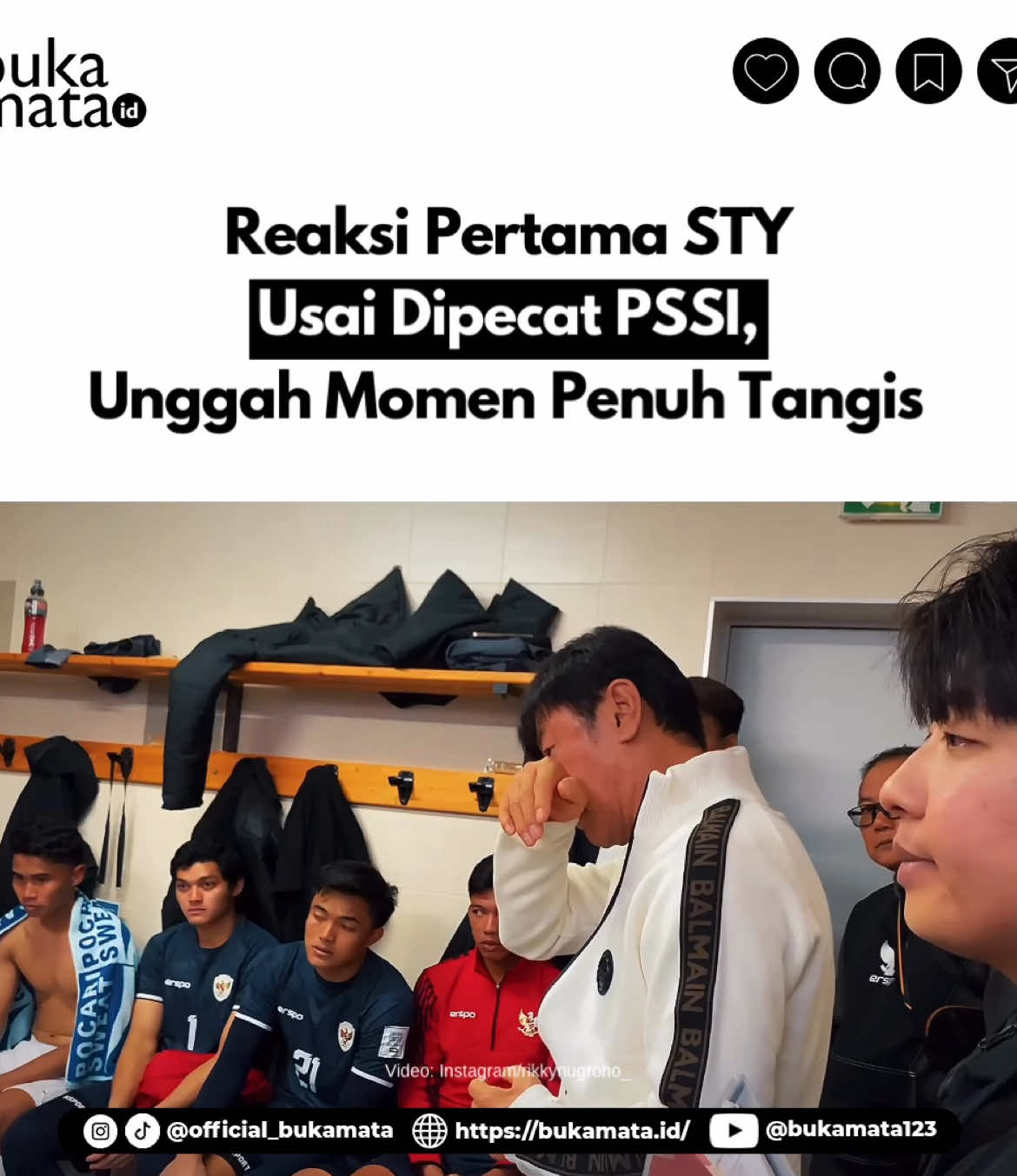 Pelatih asal Korea Selatan, Shin Tae-yong, memberikan reaksi pertamanya setelah dipecat oleh PSSI sebagai pelatih Timnas Indonesia pada Senin (6/1/2025). Reaksi tersebut ditunjukkan melalui unggahan di Instastory-nya pada Selasa (7/1/2025). Dalam unggahan tersebut, Shin Tae-yong terlihat menangis usai gagal membawa Timnas Indonesia U-23 lolos ke Olimpiade Paris 2024. (MIM) Simak berita selengkapnya hanya di https://bukamata.id/ (link ada di bio)! #bukamata #bukamataid #kotabandung #kabupatenbandung #kabupatenbandungbarat #kotacimahi #kabupatensumedang #bandung #cimahi #sumedang #bandungraya #bandungbarat #bandungtimur #bandungselatan #bandungutara #jawabarat #jabar #indonesia #timnas #timnasday #timnasindonesia #timnasday #pssi #shintaeyong #erickthohir #sepakbola #sepakbolaindonesia #bola #bolaindonesia 