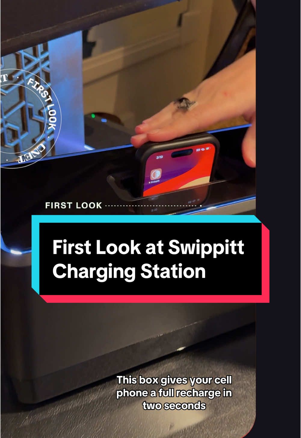 All you need is 2 seconds and the Swippitt Charging Station can fully recharge your phone. #ces2025 #ces #charging #phonecharger #tech #techtok #phoneaccessories #swippitt #chargingstation #techaccessories @Bridget Carey 