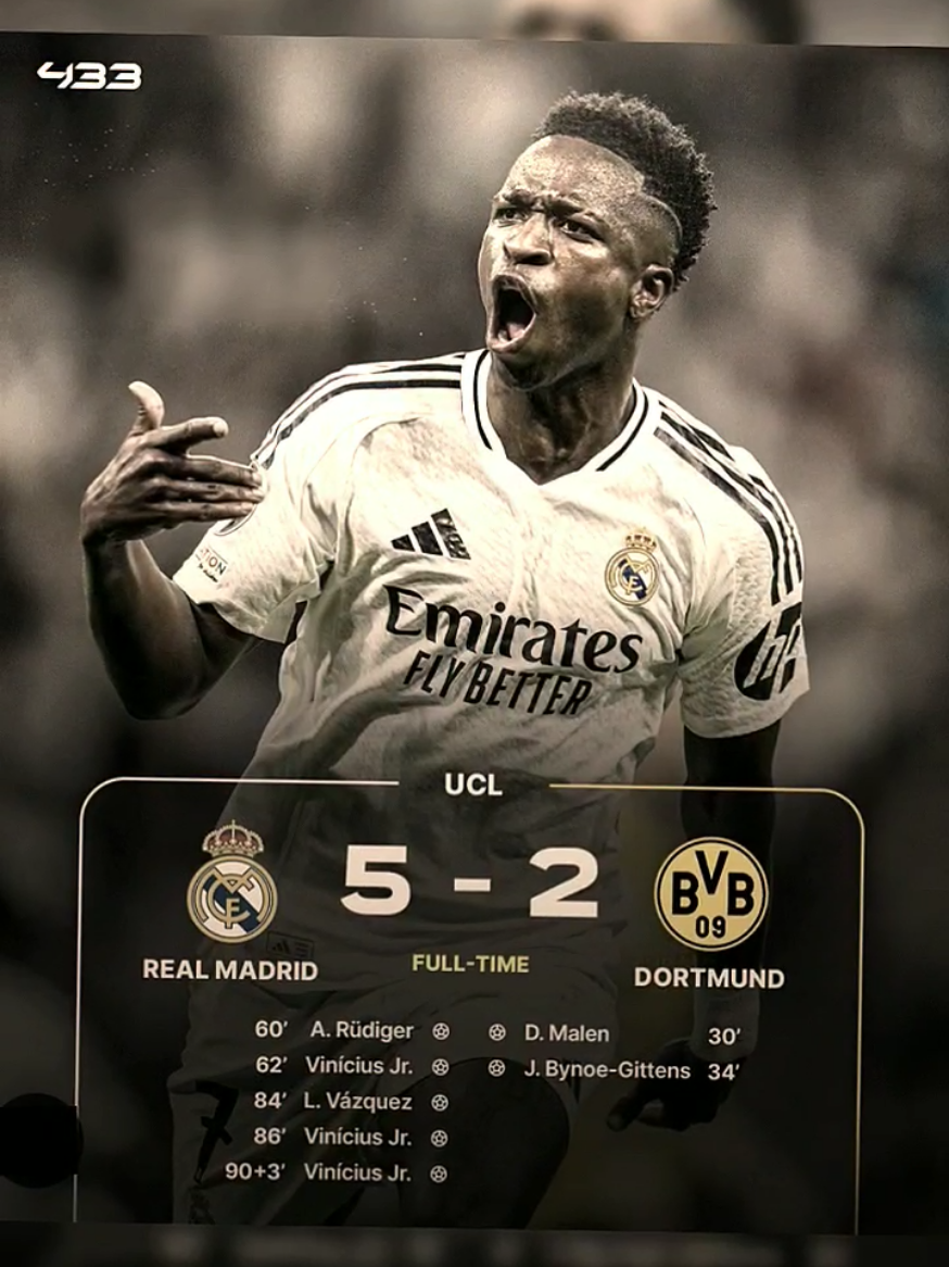 2 gol untuk menghormati tamu 5 gol untuk bantai tamu😈 #dormund #realmadrid #vinicius #sbcaper🚯 #editfootball #semogafyp #fyp 