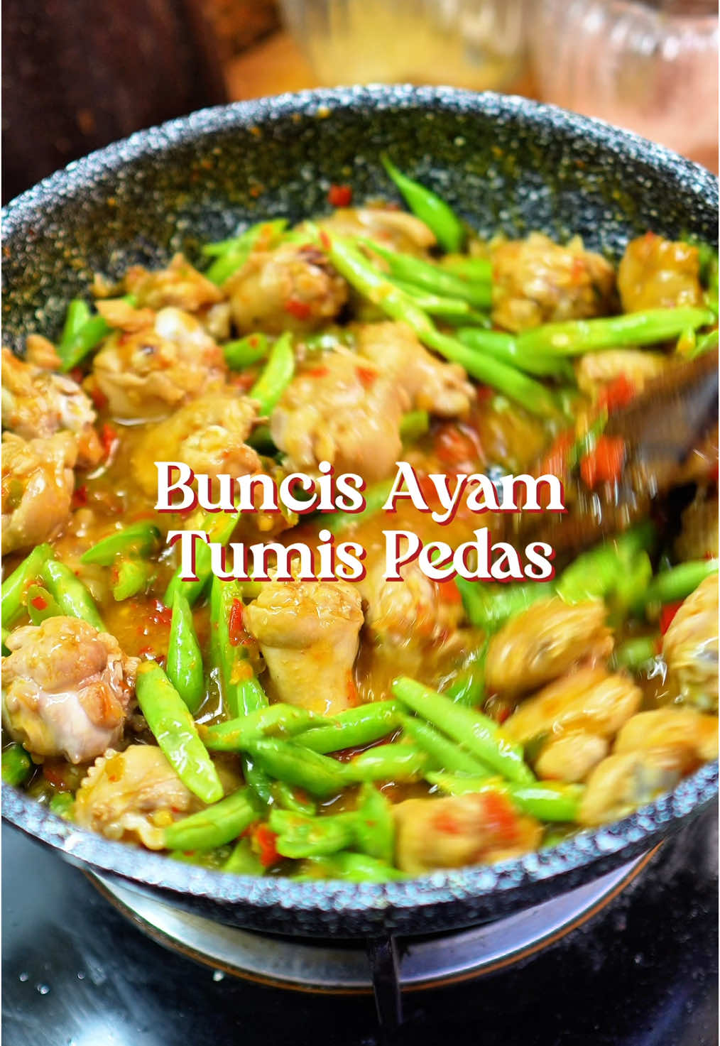 lauk signature rumah ni, sayur buncis dan ayam tumis pedas dah banyak kali ulang tayang sebab fav  ✅ ayam guna bhg kepak potong kecil dan jangan goreng dulu baru sedap ✅ guna serbuk udang memang naik rasa masakan #fyp 