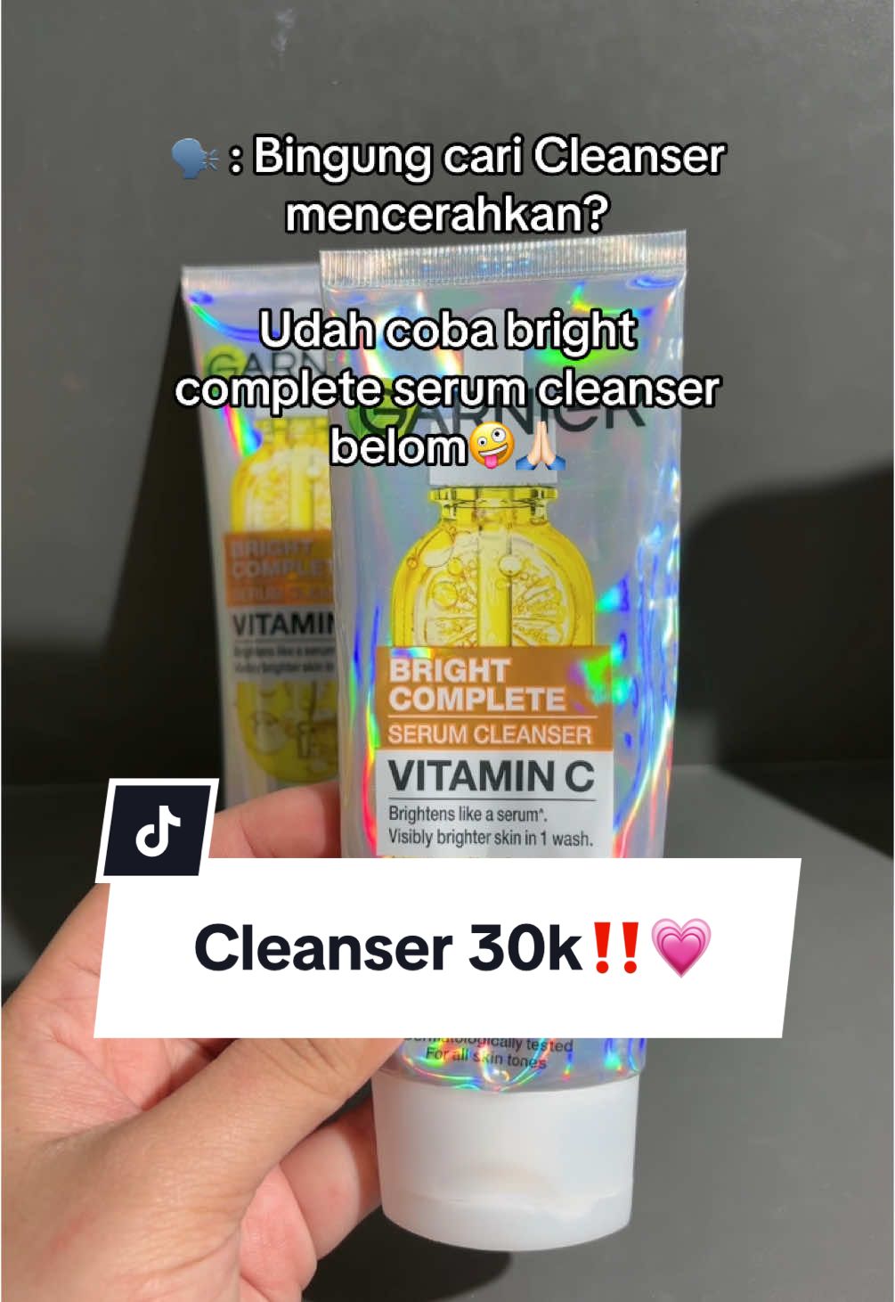 Cuma 30ribuan doang ko!😍 #garniercleansersecerahserum #garnierscbb 