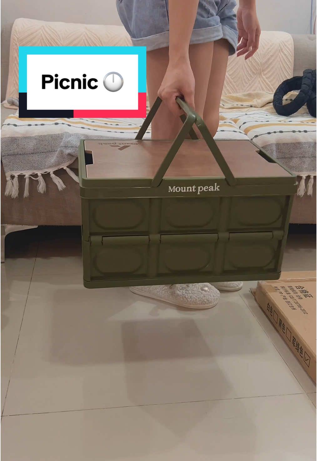 Tara picnic na habang medyo chilly weather pa 😊 #picnic  #camping  #storagebox  #mountpeak 