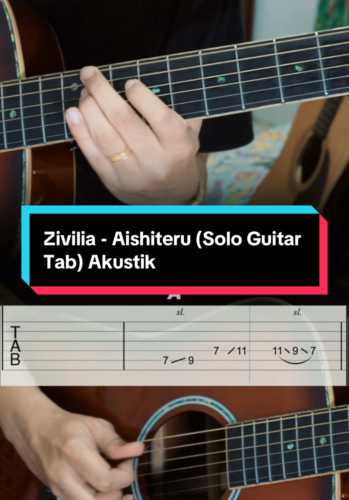 Zivilia - Aishiteru (Solo Guitar Tab) Akustik