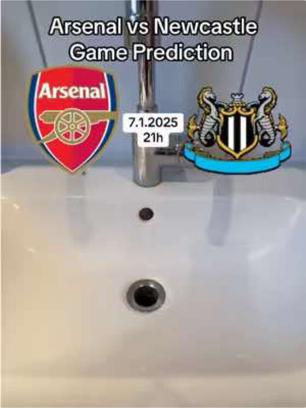 Arsenal vs. Newcastle Game prediction 7.1.2025 #footballtiktok #arsenal #newcastle #eflcup #london #teamwork #viral_video #fyp 