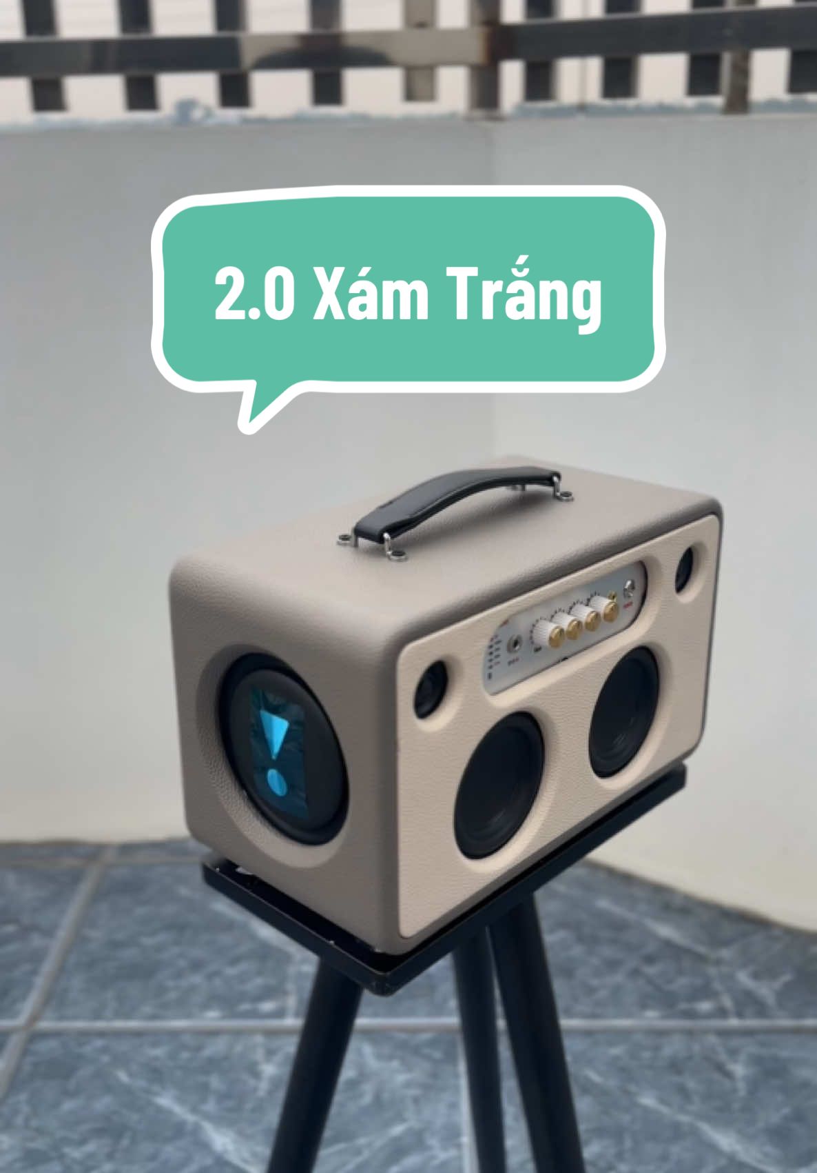 Mẫu loa bluetooth 100W xám trắng #xuhuong #diyspeaker #loabluetooth 