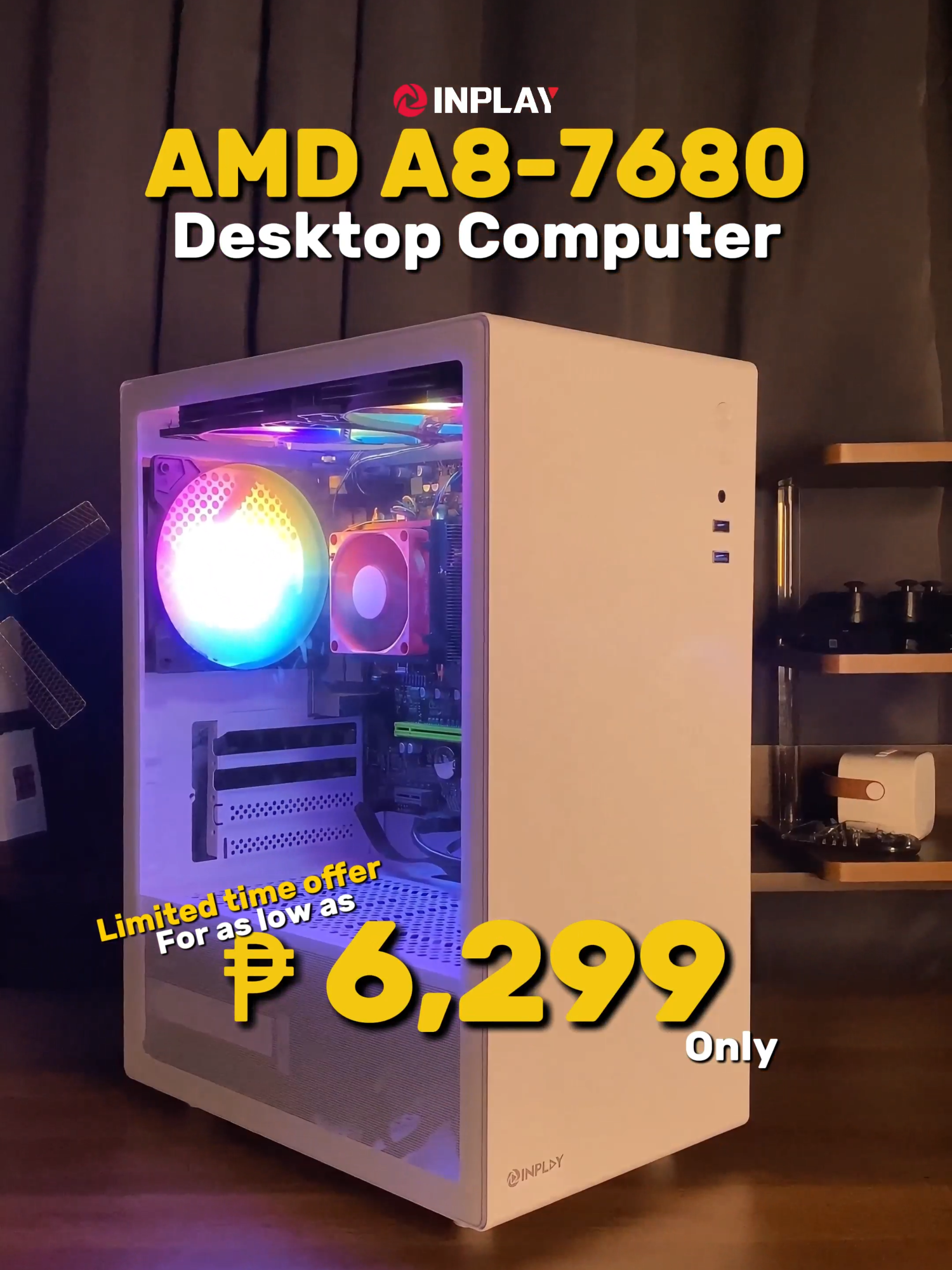 Budget-friendly na, performance-ready pa! 💯 AMD A8 7680 ang sagot sa daily tasks at light gaming mo! 🎮💻 Sulit, solid, swak sa’yo! ✅ #GamingSetup #AMD #InplayGears #BudgetBuild #Valorant #PUBG #Kyx2025