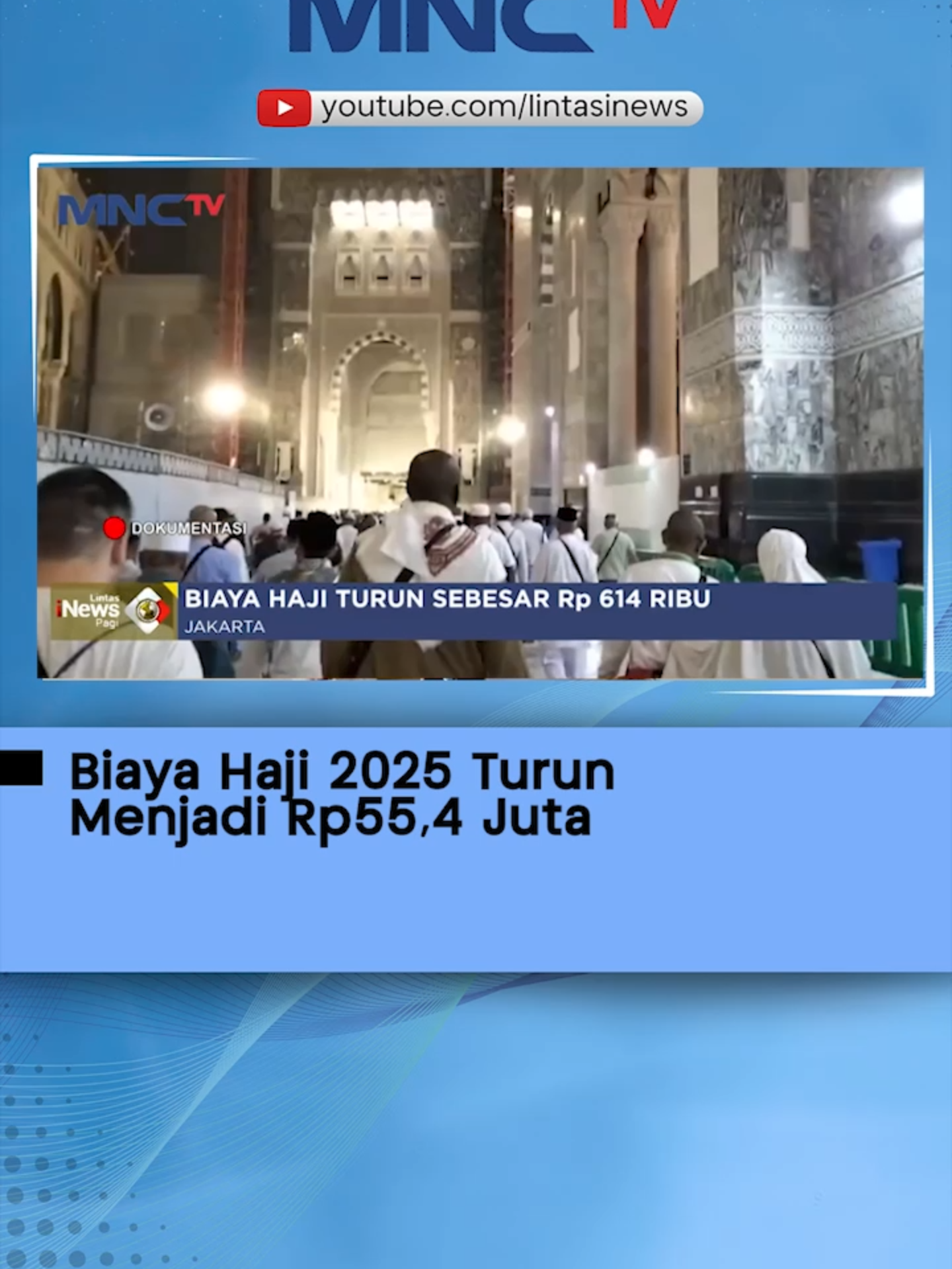 Kementerian Agama bersama Komisi 8 DPR RI telah menyepakati biaya haji untuk jemaah pada tahun 2025 sebesar Rp55,4 juta. Biaya ini mengalami penurunan sebesar Rp614.000 dibandingkan dengan biaya haji tahun 2024 sebesar Rp56 juta. BEL Selengkapnya: https://youtu.be/-pQTOA-Cnwg #biaya #haji2025 #LintasiNews