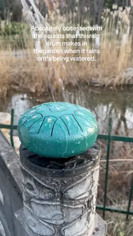 Elegant and ethereal rain drum. #relax #nature #soothing #chimes #outdoorsn #yard #loveit #musthaves #fypage #peaceful #raindrum #steeltonguedrum #zen #tiktokshop #tiktokmademebuyit #spotlight #Halloween2025 #fallfreshness #falloutfits #earthtone #beautifulyou