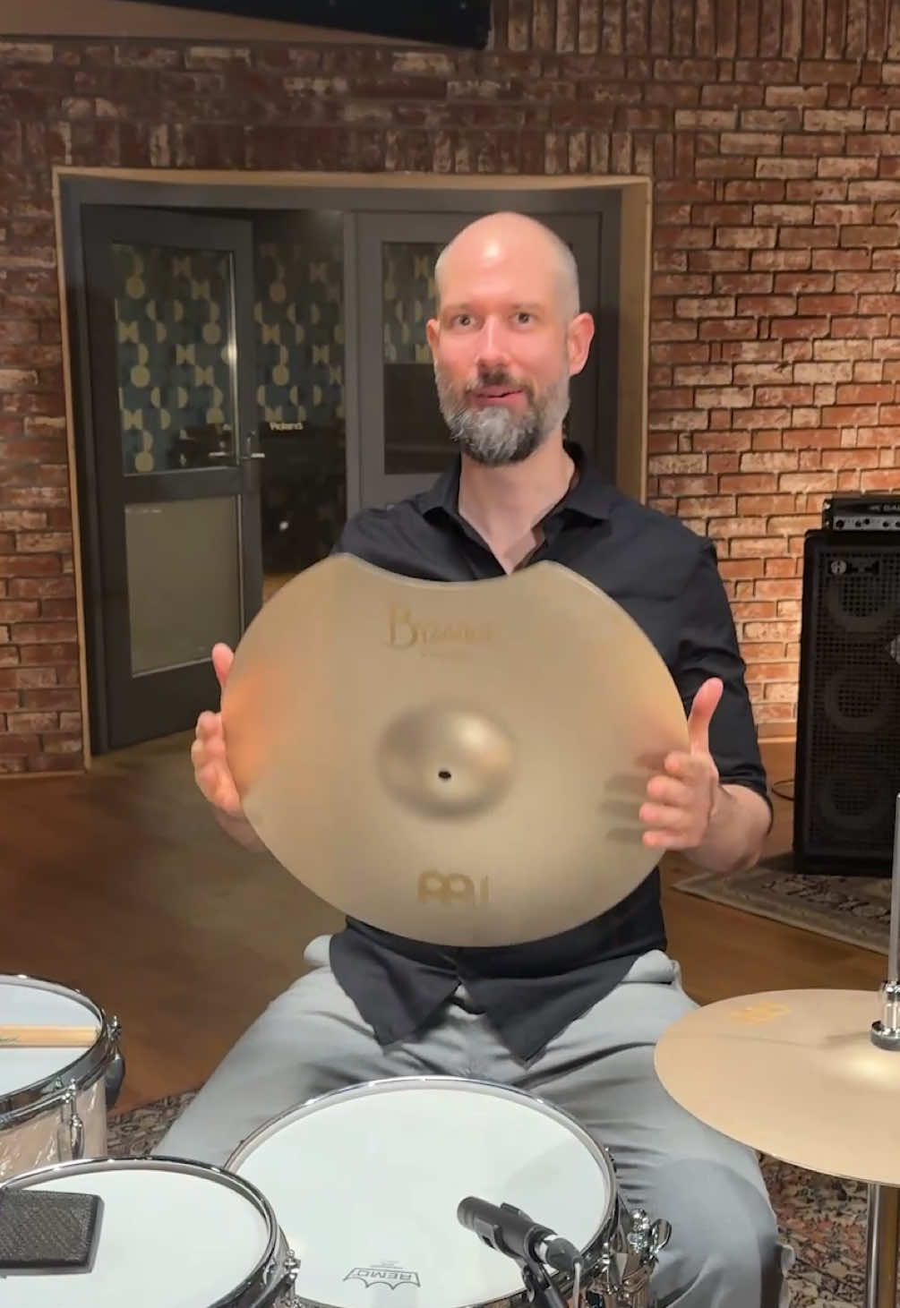 @Benny Greb took a bite 🫦 out of his new tasty signature 18” quick sand ride ✨ #drums #drummersoftiktok #cymbals #new 