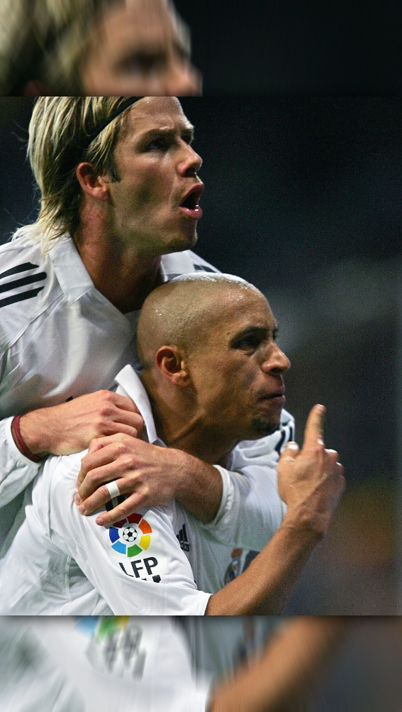 Beckham x Roberto Carlos😎🚀#davidbeckham #robertocarlos #realmadrid #footballedit #fypツ 