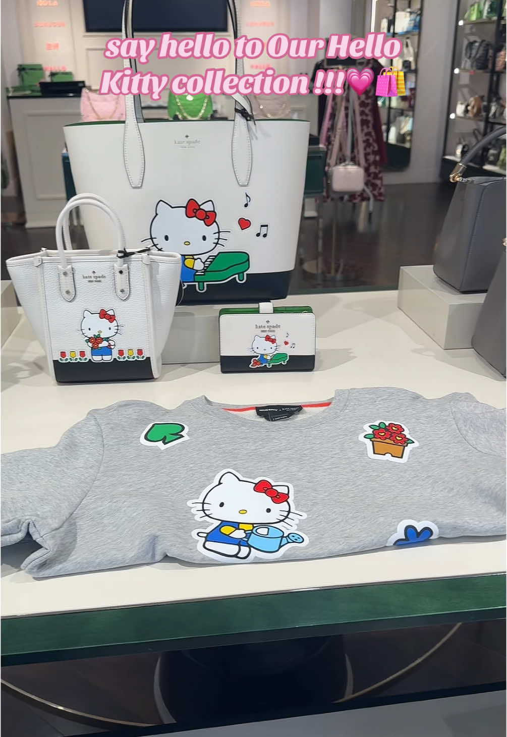 New Hello Kitty Collection !!! message 01376 337126 on WhatsApp if you have any questions 💗♠️ #katespade #katespadenewyork #iworkatkatespade #hellokitty #fyp #hellokitty50thanniversary #shopinspades #katespadeoutlet 