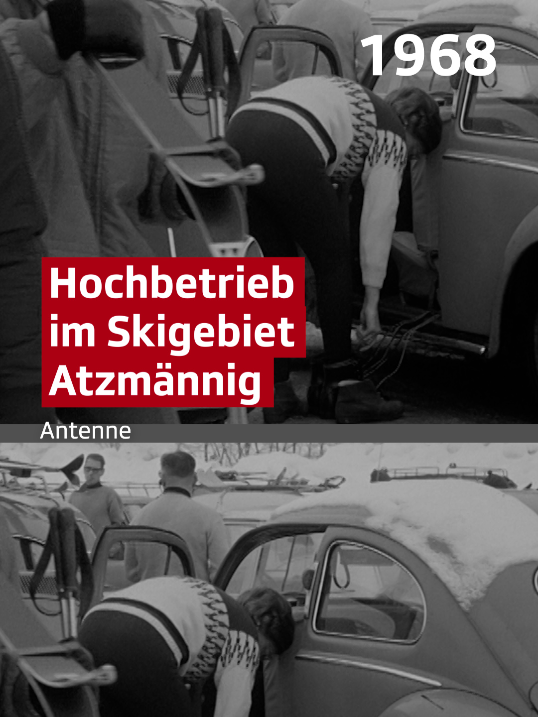 Zahlreiche Skifahrende bringen Leben und Unruhe in die ehemals stille und abgelegene Gegend. ⛷️⛷️⛷️ Quelle: Antenne vom 6.2.1968 #SRFArchiv #skifahren #60er