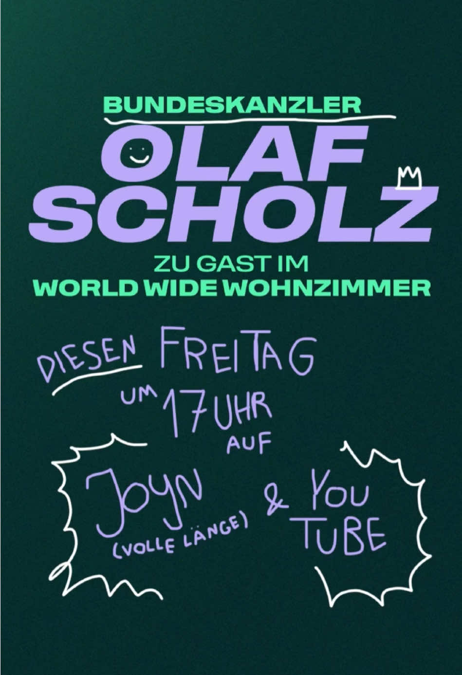 Diesen Freitag besucht uns OLAF SCHOLZ!!!🤩Video mit Peter Mann gibts btw auf Joyn😘#worldwidewohnzimmer #olafscholz #joyn 