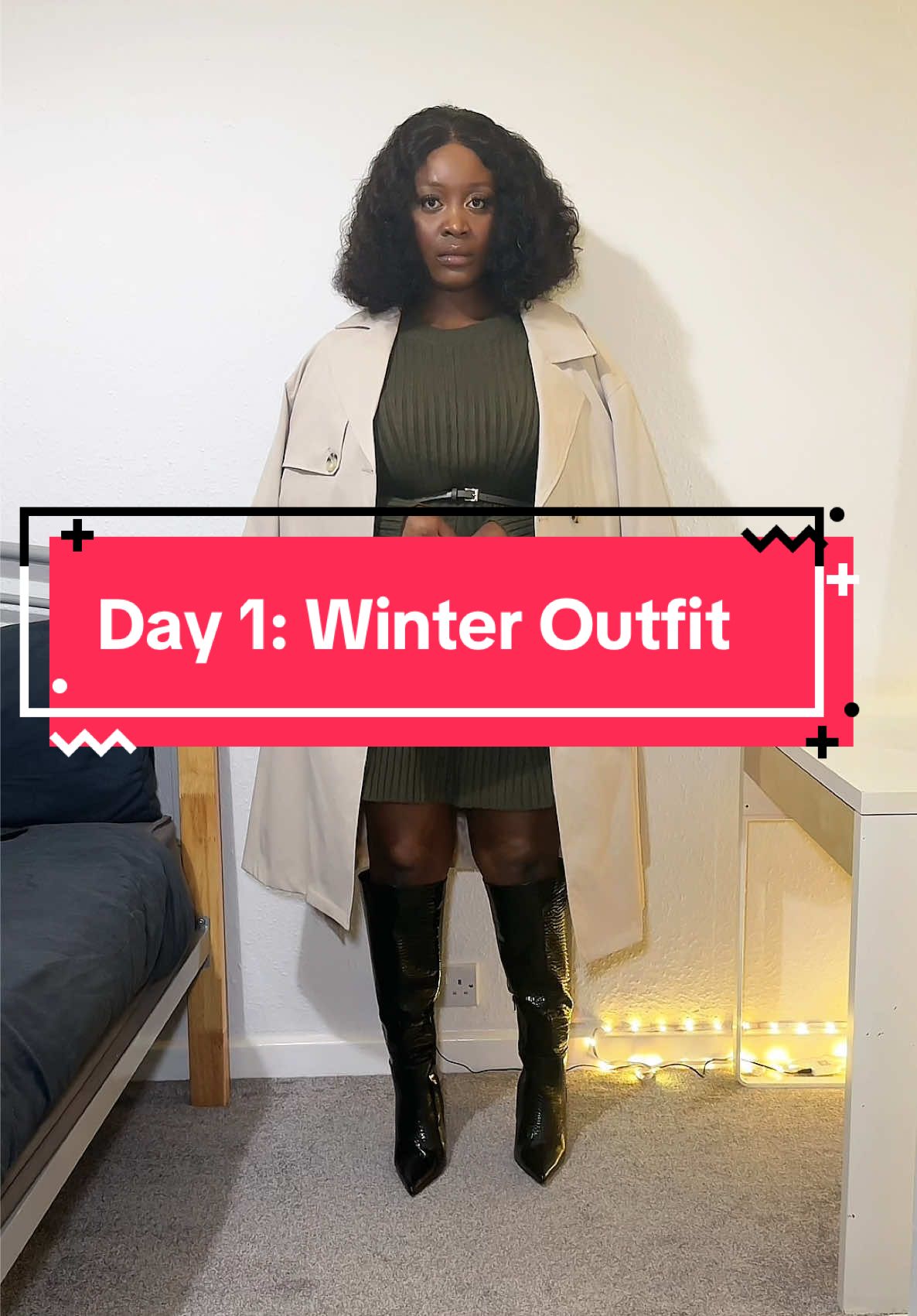 Let’s kick off the 20-Days Winter Outfit Challenge! I know my posts has mostly been about winter outfit lately, since it’s the season, but this is me pushing myself to stay consistent, I’m so excited for this one!  Day1 Winter Outfit Challenge: From a simple green dress to a winter ready look with knee boots, a beige trench, and a pop of green bag. Simple yet stylish! @Primark @prettylittlething  #winterfashion #winteroutfits #winteroutfit #winteroutfitideas #winterinspo #wintervibes #winterfit #kneeboots #coat #trenchcoatoutfit #trenchcoat #greendress #greenbag 