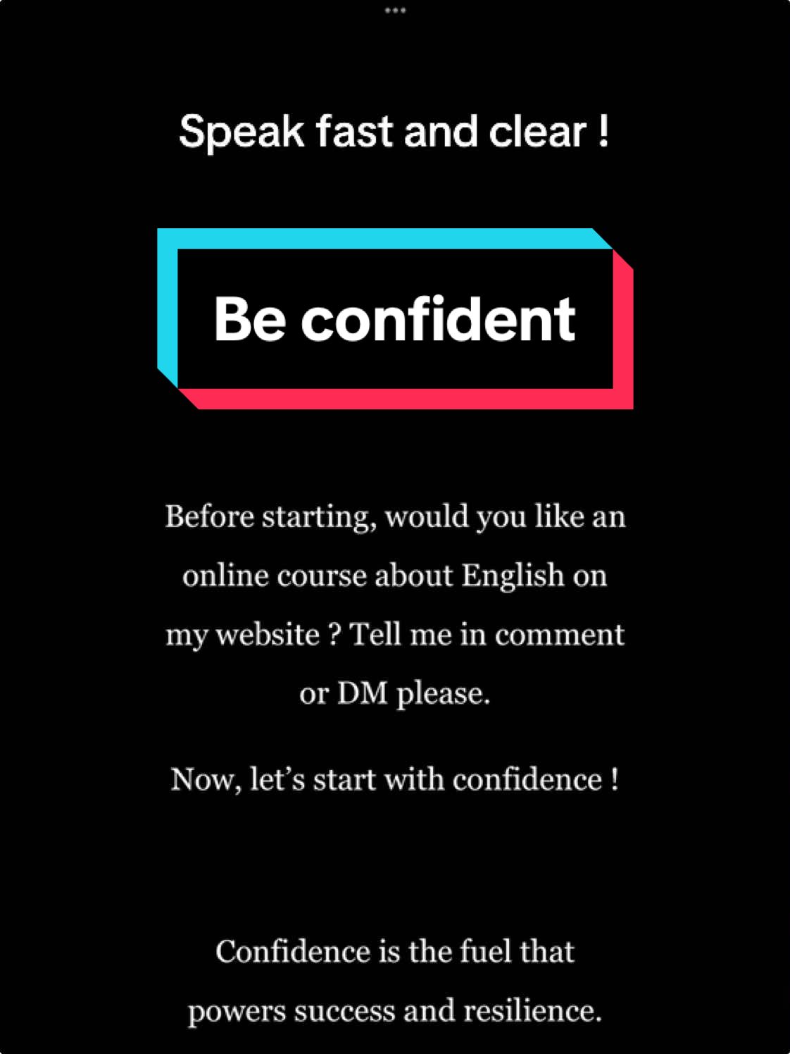 Be confident ! Tell me if you would like me to create an online course for improving English  #english #learnenglish #teleprompter #reading #practiceenglish #spokenenglish #improveyourenglish #motivation #beconfident 