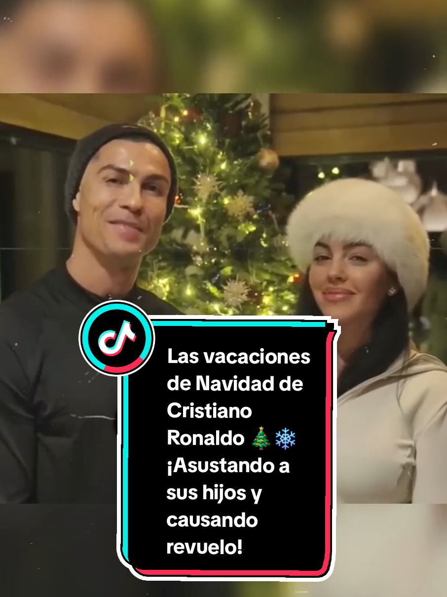 Las vacaciones de Navidad de Cristiano Ronaldo 🎄❄️ ¡Asustando a sus hijos y causando revuelo! 😅#cristiano #cristianoronaldo #ronaldo #ronaldojr #georgina 