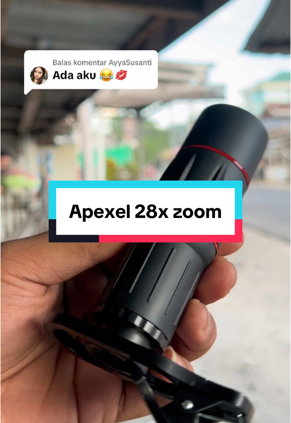 Membalas @AyyaSusanti Ada dong, Tes Lensa Apexel 28x zoom, yang mau bisa beli di keranjang kuning yah 😁 #lensa #apexel #HD #iphone #60fps #lensazoom #lensahp #colorgrading 