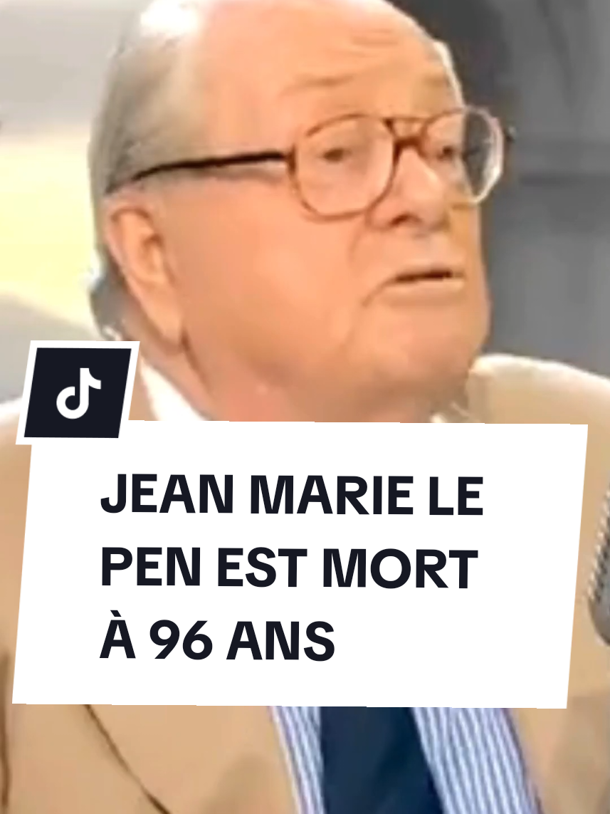 Jean Marie Le Pen vient de décéder. #Politique #Actu #LePen #RN 