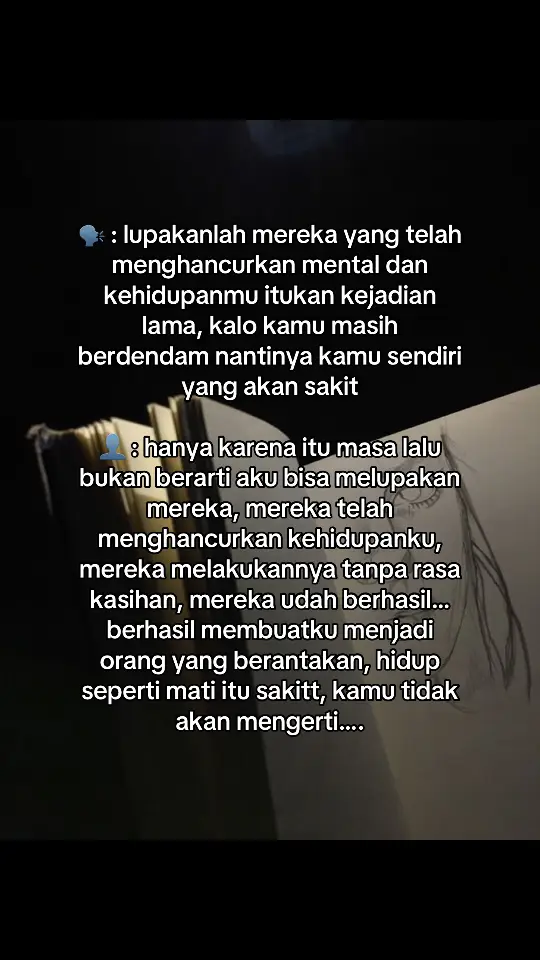 kamu tidak akan tahu, kalo belum merasainya…#bipolar #depresion #anxiety #bpd #ocd #npd #skizofrenia #depresiku #borderlinepersonalitydisorder #MentalHealth #mentalhealthmatters #MentalHealthAwareness #mentalillness #KesehatanMental #gangguanmental #gangguanjiwa #quotes #story #sadstory #about #mentalhealth #bipolar #depresion #anxiety #bpd #ocd #npd #skizofrenia #depresiku #borderlinepersonalitydisorder 