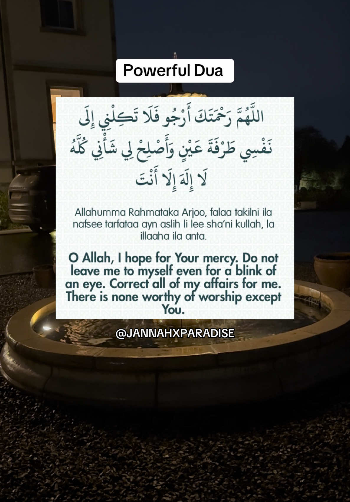 #jannahxparadise #Allah #islam #fyp #foryou #muslim #muslimtiktok #islamic_video #dua #powerful #quran
