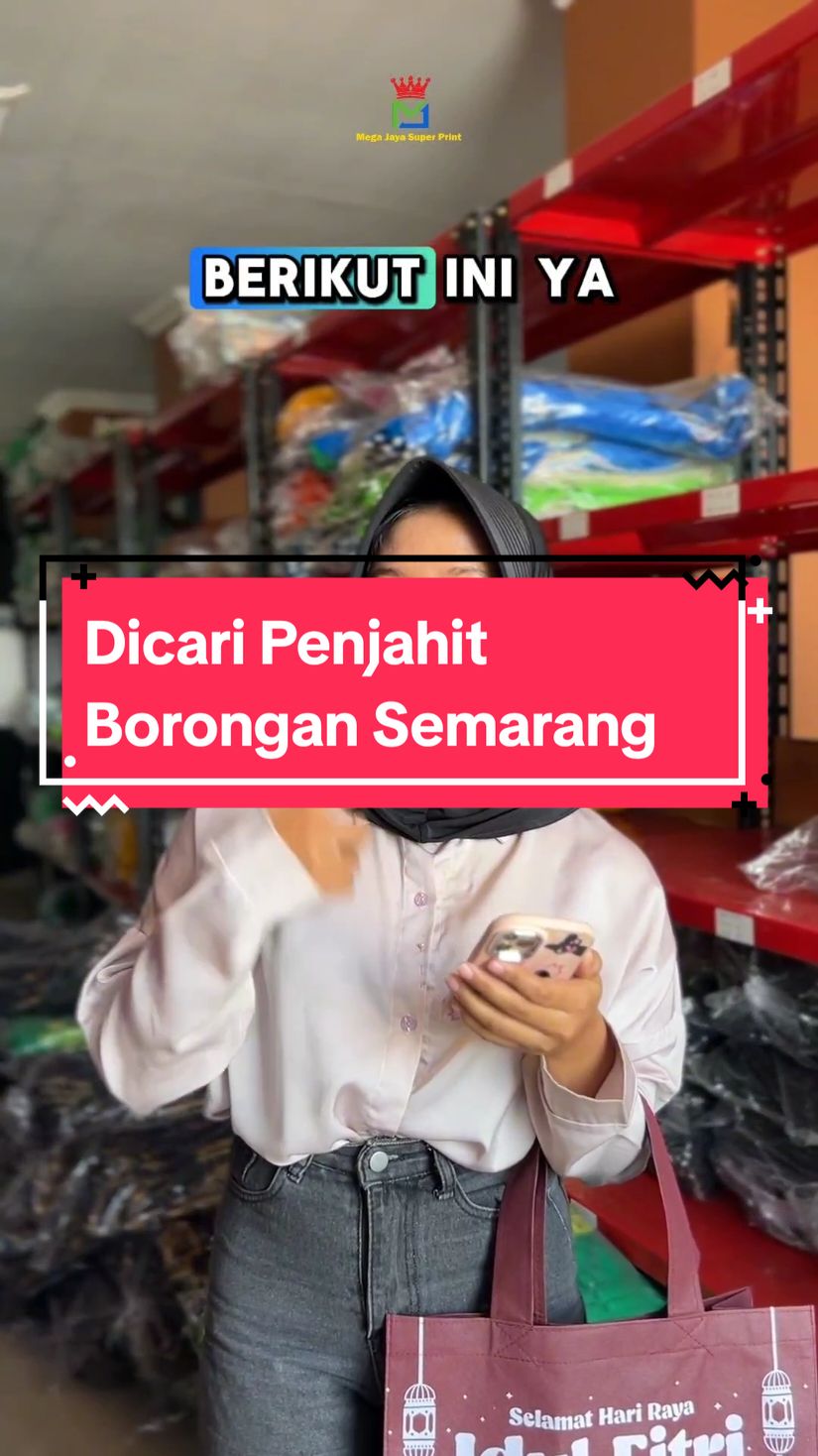 Dicari Penjahit Borongan area kota Semarang untuk menjahit Tas Belanja  - bisa dibawa pulang - bisa menjahit rapi sesuai SOP - bisa ditarget  - bisa teknik corong  - diutamakan semarang timur dan sekitarnya  info lebih lanjut 0895-7011-71500 Alamat kantor Perum Polri Durenan Indah Kav 16A Mangunharjo Tembalang   #lokersemarang #megajayasuperprint #penjahittassouvenir #boronganjahitsemarang #jahitanborongan #lokerpenjahit #dicaripenjahit #penjahitborongan #lokersemarang #lokerjahit #jahittasmurah 