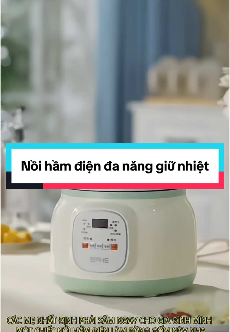 Nồi hầm điện đa năng giữ nhiệt, hẹn giờ thông minh, chất liệu bằng gốm dày dặn #giadung #giadungtienich #giadungthongminh #noiham #noidiendanang #noihamdien #noidien 