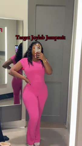 Target Joylab Jumpsuit  Women's Knit Low Back Flare Active Bodysuit. @target  Comes in two colors Pink and Blk  I did add this to my LTK storefront or comment below to receive details. #sharemytargetstyle #bodysuit #jumpsuitstyle #targetmusthaves 