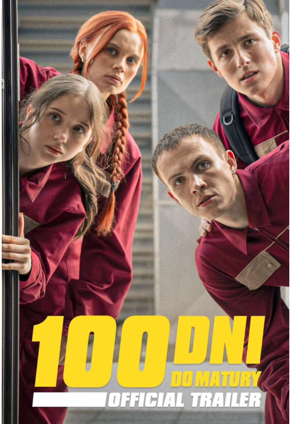 Trailer „100 dni do matury” już dostępny!  Przygotujcie się na pierwszą polską teen heist comedy! Kapsel, imprezowicz z klasy maturalnej, wpada na śmiały plan – chce włamać się do systemu Ministerstwa Edukacji i zmienić wyniki matur, by zatrzymać swoją paczkę przyjaciół na jeszcze jeden rok beztroski. Czy jego genialny plan się powiedzie, czy dorosłość dopadnie go szybciej, niż się spodziewa? Na ekranie spotkają się internetowe gwiazdy i doświadczeni aktorzy, tworząc mieszankę pełną energii, humoru i autentyczności. Film trafi do kin w całej Polsce już 28 lutego! 100 DNI DO MATURY Obsada: Bartek Laskowski (Świeży), Hania Puchalska (HiHania), Patryk Baran (Mortalcio) Bartek Kubicki, Pola Sieczko, Kinga Banaś, Julita Różalska, Alan Kowalczewski (Posti), Dominik Kwolczak (Kwolczi), Patryk Lubaś (Qry), Małgorzata Foremniak, Jacek Koman, Piotr Głowacki, Jowita Budnik, Radosław Krzyżowski.  Reżyseria - Mikołaj Piszczan Scenariusz - Łukasz Zdanowski Zdjęcia - Cezary Stolecki Reżyseria obsady - Miłosz Sawicki Kostiumy - Małgorzata Fudala Charakteryzacja - Weronika Zielińska Scenografia - Ewa Mroczkowska Dźwięk - Marcin Kasiński, Kacper Habisiak, Jarosław “Bodo” Bajdowski Montaż - Filip Wojciechowski, Helena Wieczorek Muzyka - Antoni Wojnar Kier. produkcji - Aleksandra Musiał Producent liniowy - Dagmara Bagnecka (Watchout Studio) Producent - Konrad Dudziński (Watchout Studio) Producent - Łukasz Wojtyca (Ekipa Holding) Producent ds. finansowych - Błażej Pieczonka (Laniakea Pictures) Producent - Mateusz Kowalczyk (Laniakea Pictures) Producentka - Anna Zychowicz (Laniakea Pictures) Produkcja: Laniakea Pictures, Ekipa Holding, Watchout Studio Dystrybucja: NEXT FILM