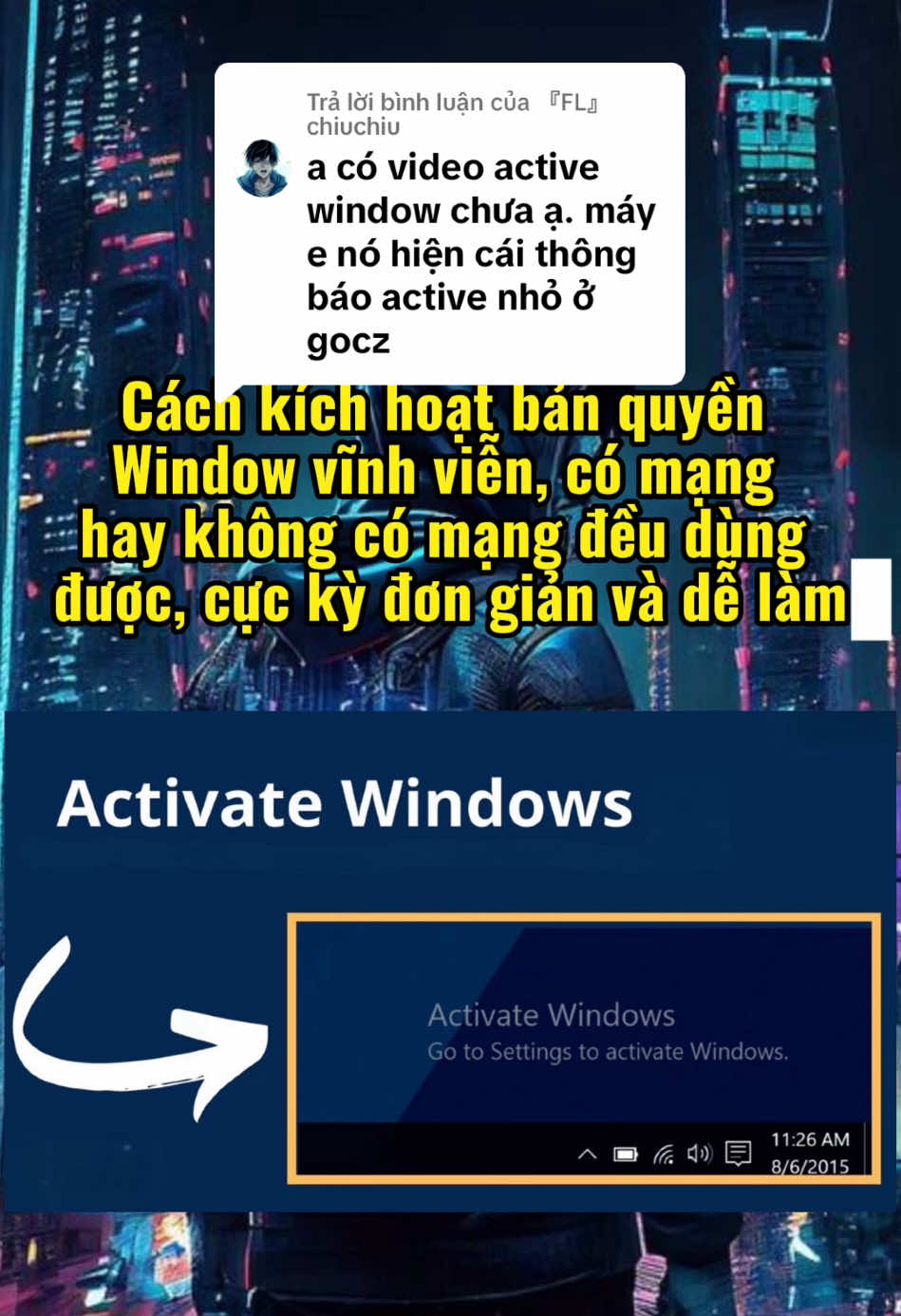 Trả lời @『FL』chiuchiu  Phần 41: Cách kích hoạt bản quyền windows vĩnh viễn, có mạng hay không có mạng đều dùng được, cực kỳ đơn giản và dễ làm #laptoptrunghoang #laptopbinhduong #laptopgiare #laptopcu #laptopnhapkhaumy #tipslaptop #thanhcongnghe #xh 