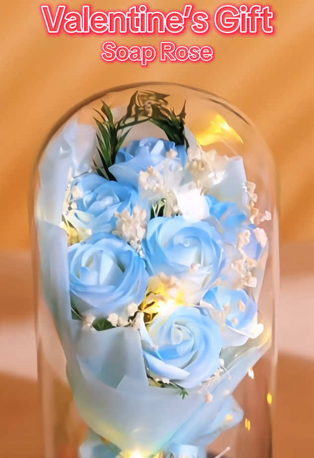 Artificial Rose Flower Glass Cover Dome Eternal Rose Flower Bouquet LED Valentine's Girlfriend Gift #valentinegift #ArtificialRose #FlowerGlass #SoapRose #SoapFlower #artifiacialflowers #LEDbouquet #fyp #TiktokAffiliate #Affiliate 