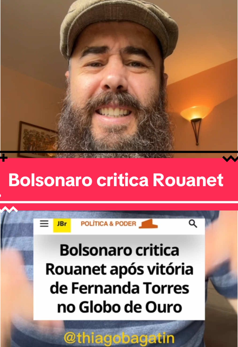 Bolsonaro critica Lei Rouanet após vitória de Fernanda Torres no Globo de Ouro. Ele só “esqueceu” de dizer que o filme “Ainda estou aqui” não recebeu recursos da Rouanet.