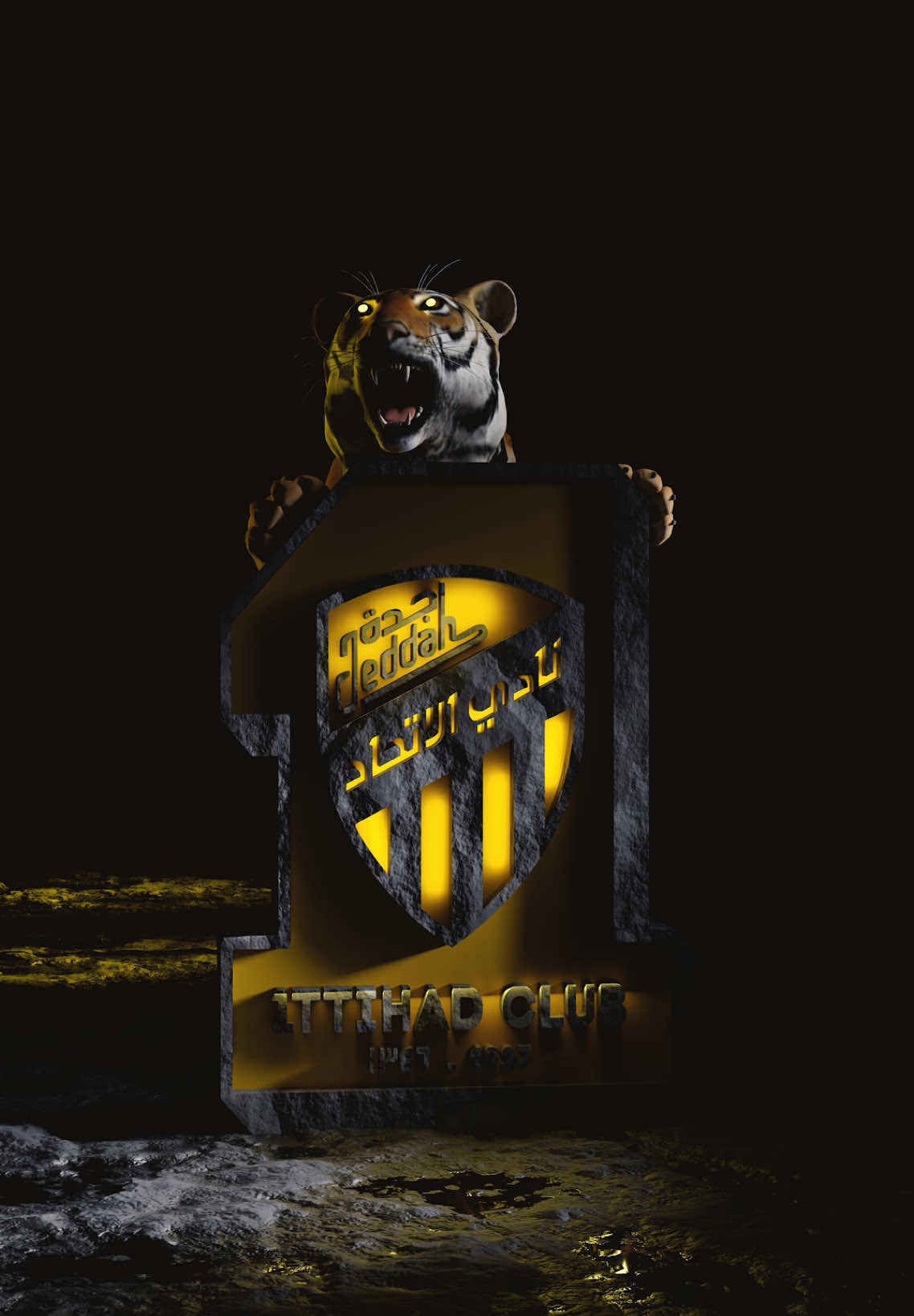 نمر الاتحاد يمرض ولا يموت #الاتحاد_الهلال كلاسيكو الكرة السعودية #كأس_الملك #العميد🔥💛 #تصميم #3d #خلفيات خلفيات متحركة الاتحاد 