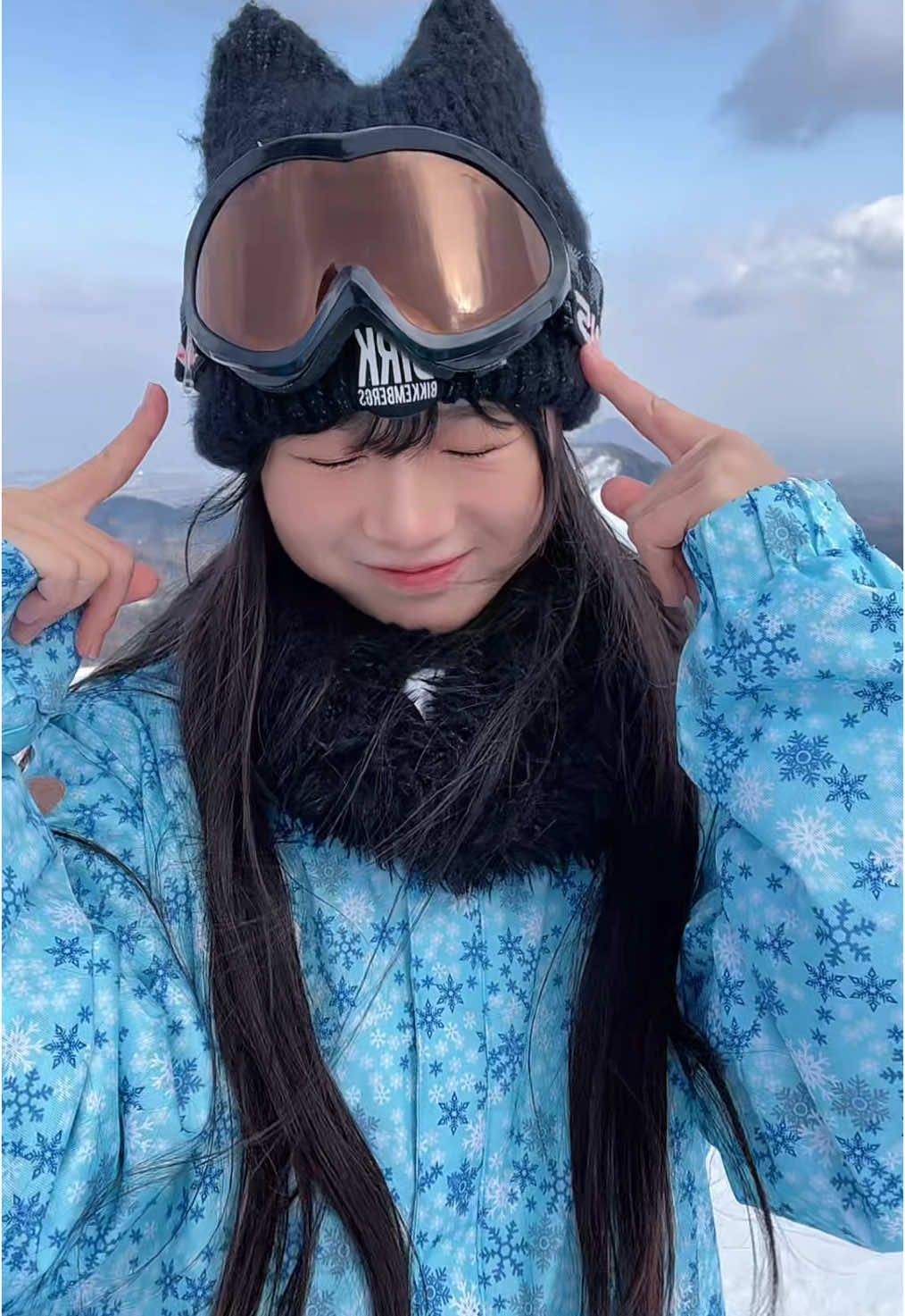 雪山から見る景色大好き❄️ #08 #fjk #アイドル #nmb48 #スキー 